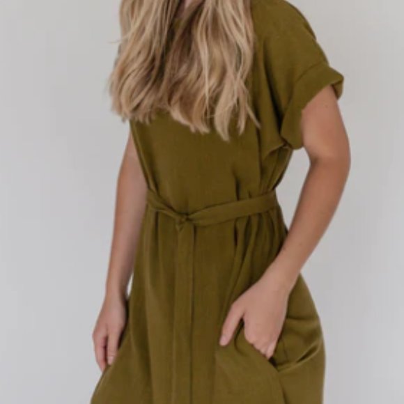 BRAND NEW Twigg & Feather Josie Dress in Olive - Picture 5 of 5